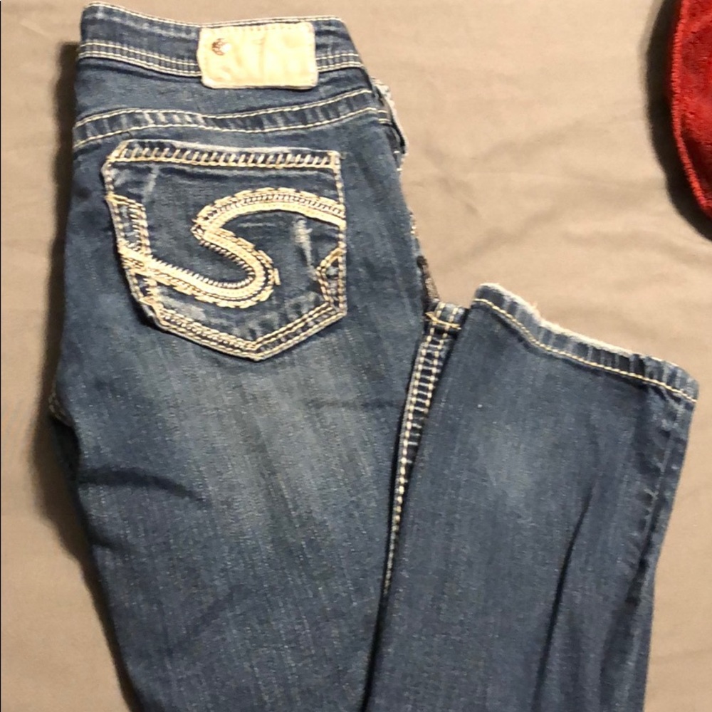 Silver Aiko Baby Boot Jeans
